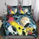 thumbnail image 1 of Juego de ropa de cama de microfibra con funda nórdica de ONE PUNCH-MAN, funda nórdica y funda de almohada con estampado 3D Passion, cierre de cremallera, suave para hombres, mujeres y niños,, 1 of 3