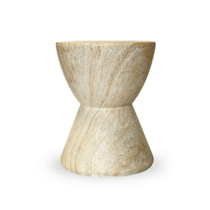 Santu Home & Deco - Mesa Centro Lateral Estilo Piedra Cáliz Escultural Deco