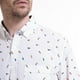 thumbnail image 4 of Camisa Estampada Microprint Blanco blanco 3XL, 4 of 4