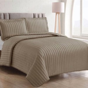 Quilt Andes Pom Pom Taupe King