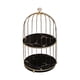 thumbnail image 1 of Postre Cupcake Stand Nordic Cosmetic Rack Para Living Room Dresser Countertop Black Gold 2 Tier, 1 of 5
