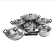 thumbnail image 1 of Bateria de Cocina de 12 Piezas Magefesa Color Plateado, 1 of 3