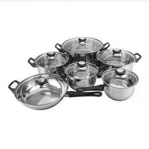 Genérico - Bateria De Cocina De 12 Piezas Magefesa Color Plateado