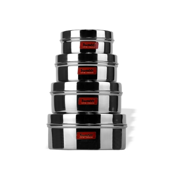 Set de contenedores de almacenamiento Sumeet de acero inoxidable 200-800 ml