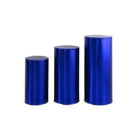 Magideal - 3 Piezas De Cubiertas De Pedestal Cilíndricas, Cubiertas De Pilar De Pedestal, Cubiertas De Pedestal Cilíndricas Para Fiesta De Cumpleaños, Acción De Azul