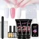 thumbnail image 1 of Kit de gel de extensión rápida para decoración de uñas, gel transparente blanco rosa, gel de construcción rápida, gel UV, kit de prueba para mejora de uñas con lámpara UV., 1 of 7