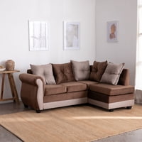 Mexx Muebles - Sofa Seccional Bali Felpa Chocolate