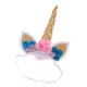 thumbnail image 4 of Unicornio Cuerno Oído Flor Diadema Cosplay Hairband Para Ni?os Fiesta De Oro, 4 of 5