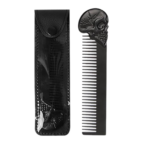 Peine De Barba Fresco Para Hombres Peine De Bolsillo Dientes Finos Herramienta De Corte De Peluquería Barbero