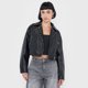 thumbnail image 2 of Chaqueta Mujer Biker Ecocuero Tachas Negro Corona, 2 of 5