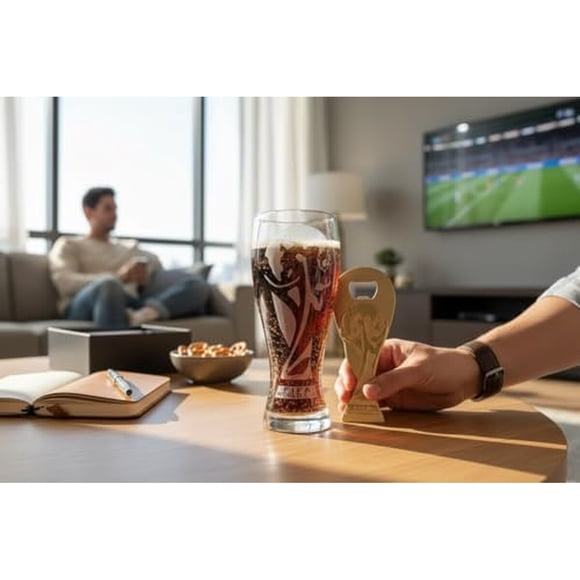 Vaso Cerveza FIFA 2026 500ml Destapador Trofeo Oficial
