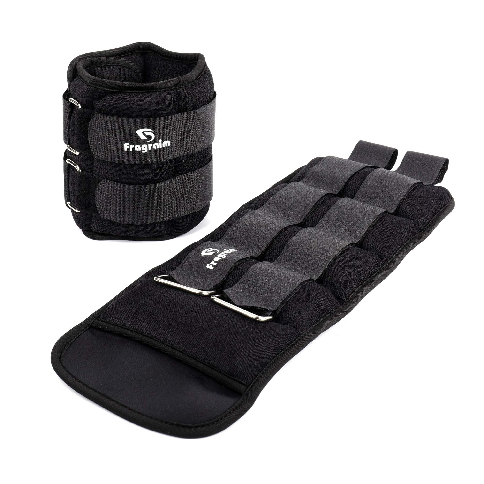 Fragraim - Pesas Para Tobillos, Muñecas, Brazos Y Piernas De 10 Libras X 2 Para Mujeres, Niños Y Hombres, Cómodas Y Suaves, Perfectas Para Bailar, Correr, Caminar, Hacer Ejercicio O Hacer Ejercicio (negras)