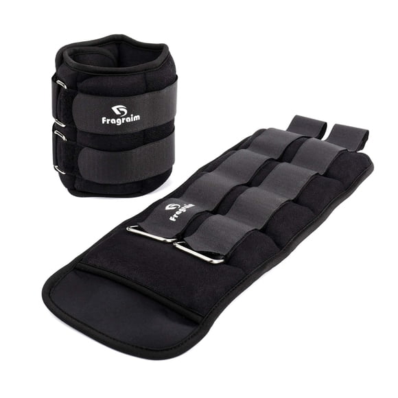 Pesas para tobillos, muñecas, brazos y piernas de 10 libras x 2 para mujeres, niños y hombres, cómodas y suaves, perfectas para bailar, correr, caminar, hacer ejercicio o hacer ejercicio (negras)