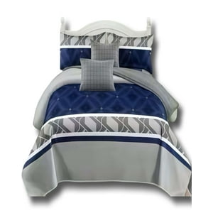 Alonso - Cobertor 9 Piezas 2 Plazas Quilt Mas Sabanas Mas Cortina De Tela