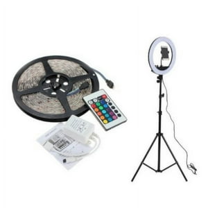Hb Led - Pack Tik Tok Aro De Luz 26Cm Y Cinta Led Con Control 5M 60Leds