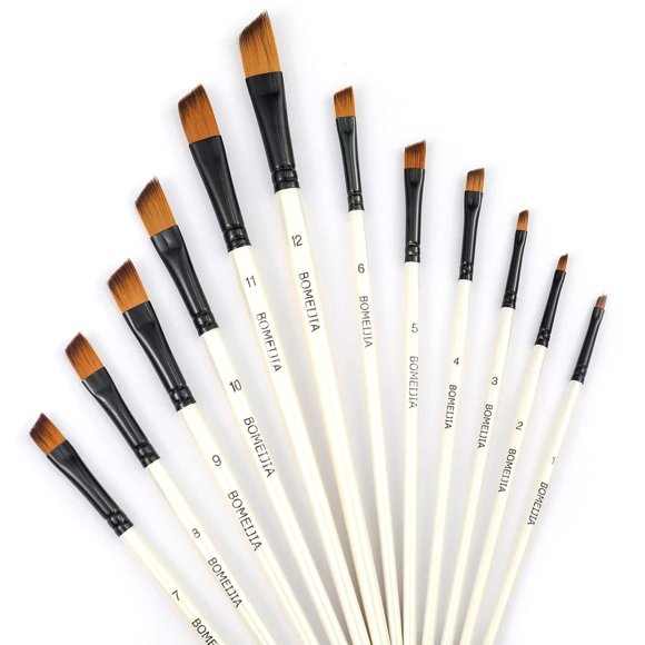 Pinceles de pintura GETHPEN 12 uds punta angular 18-22 cm