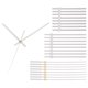 thumbnail image 1 of Manecillas de Reloj Uxcell, 8 Juegos de Kits de Manecillas de Reloj Mecanismo de Movimiento de Reloj de Aluminio DIY Kit de Piezas de Manecillas de Reloj de Pared, Blanco, A07, 1 of 6