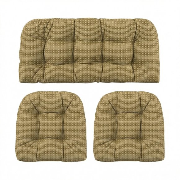 Juego de Cojines RSH DECOR 3 Piezas para Muebles de Mimbre Exterior 112x56 cm