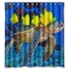 thumbnail image 1 of Cortina de ducha de tortuga marina, juego de cortina de baño con ganchos, tamaño 66 x 72 pulgadas, 1 of 3