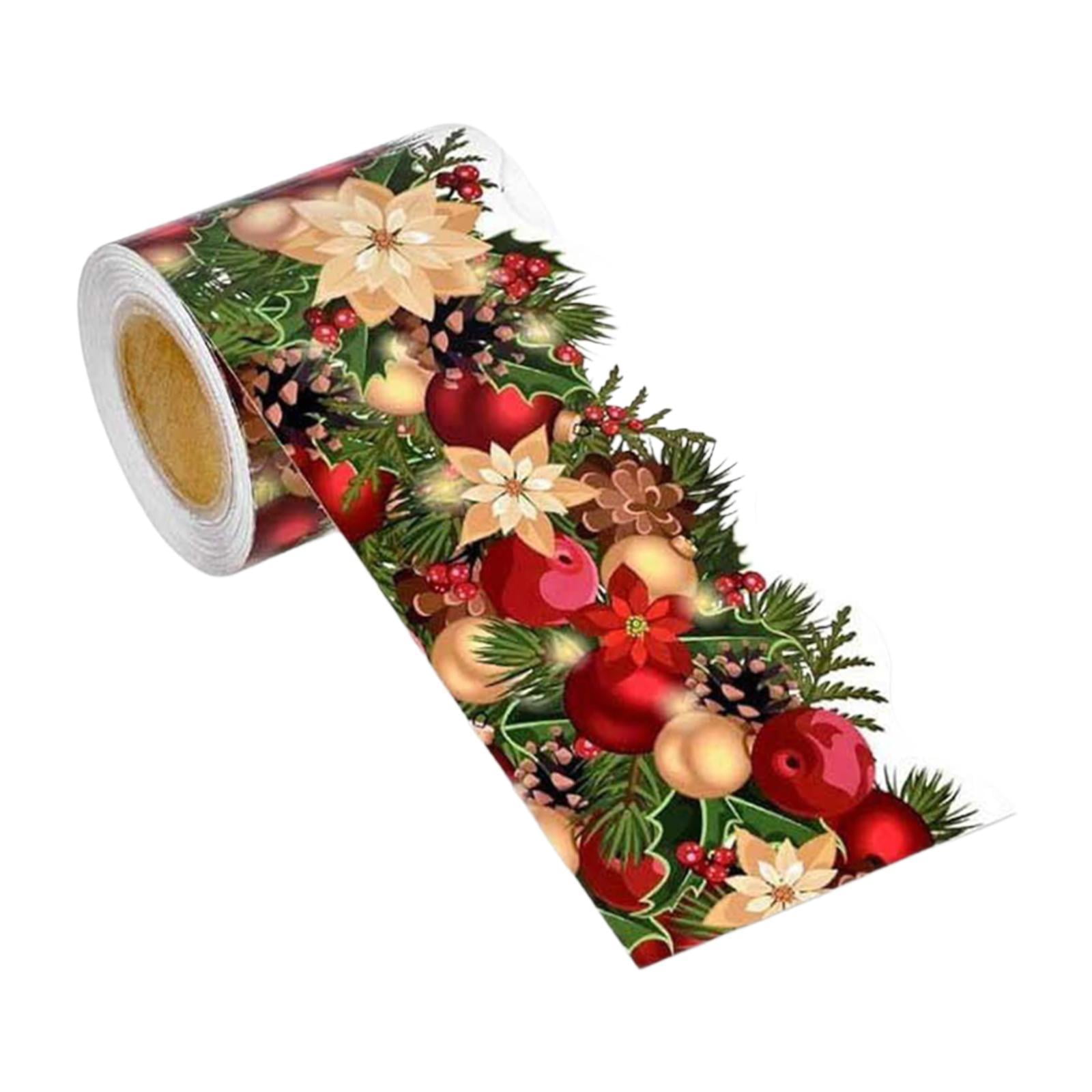 Magideal - Etiqueta Adhesiva Para Tablón De Anuncios Navideños, Etiqueta Adhesiva Autoadhesiva, Borde Para Recortar Para Festivales Escolares, Álbumes De Recorte