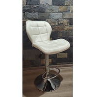 Velazio - Piso Bar Taburete Altura Ajustable Aviador Marfil