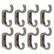 thumbnail image 1 of Ganchos de Pared, Paquete de 8 - Gancho Retro de Doble Punta de Aleación de Zinc, Mini Ganchos Pequeños para Colgar Toalla Abrigo Mochila (Bronce), 1 of 5