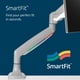 thumbnail image 2 of Brazo para monitor Kensington SmartFit con resorte de gas de un solo toque, blanco, 2 of 9
