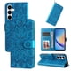 thumbnail image 1 of Funda tipo cartera FOXDOCK para Samsung Galaxy A35 , diseño girasol en relieve, cuero PU, cierre magnético, soporte y tarjetero, 1 of 5