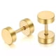 thumbnail image 1 of Aros Redondos 8mm Barbell Moda Punk Rock Chapados En Oro 18k, 1 of 3