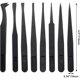 thumbnail image 2 of Pinzas de precisión Bonsicoky, 8 piezas, 4,5 pulgadas (115 mm), 2 of 3
