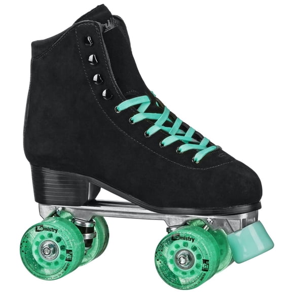 Patines Roller Derby Elite Driftr Classic para hombre, color negro y menta