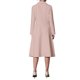 thumbnail image 3 of INSPIRE CHIC Vestido Midi Plisado de Línea A con Cuello Envolvente y Solapa para Mujer, Manga Larga, Talla S, Rosa, 3 of 5