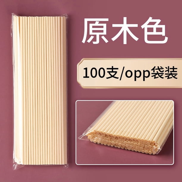 Xiao Hua 100 varitas aromáticas marrones - 0,1 × 9,84 pulgadas, varitas de fibra porosa para aceites esenciales, utilizadas como decoración del hogar para liberar lentamente la fragancia.
