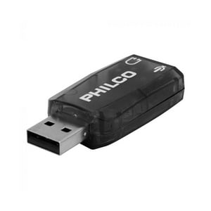 Philco - Tarjeta De Sonido Usb Adaptador De Audio Au100
