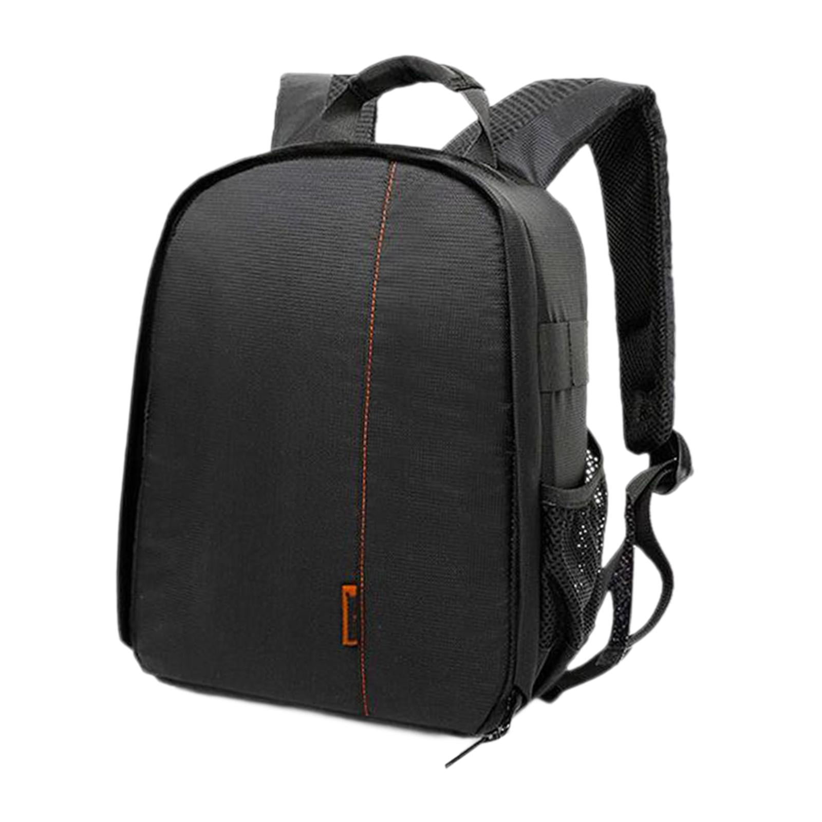 Bothyi - Mochila Para Cámara Dslr Bolsa Para Cámara 9,8x6x13,3 Pulgadas Para Actividades Al Aire Libre Resistente Negro Naranja
