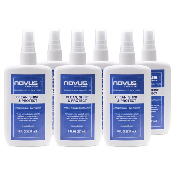 Limpiador NOVUS 7020 Plastic Clean & Shine #1, botella de 240 ml, 6 unidades