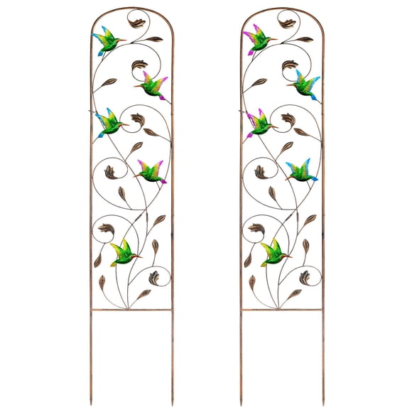 Trepador para jardín SUNNYPARK, juego de 2, colibrí de metal, 150 cm de alto