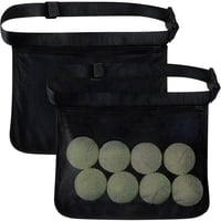 Xusx111 - 2Pcs Soporte De Cinturón De Tenis Ajustable, Bolsa De Cintura, Soporte De Bolsa De Cadera De Malla, Puede Contener 8 Bolsas De Tenis O Tenis De Mesa, Bolsa De Golf (Negro)