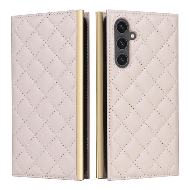 Funda Tipo Cartera Acolchada con Correa para Samsung Galaxy S25 FEBlanco