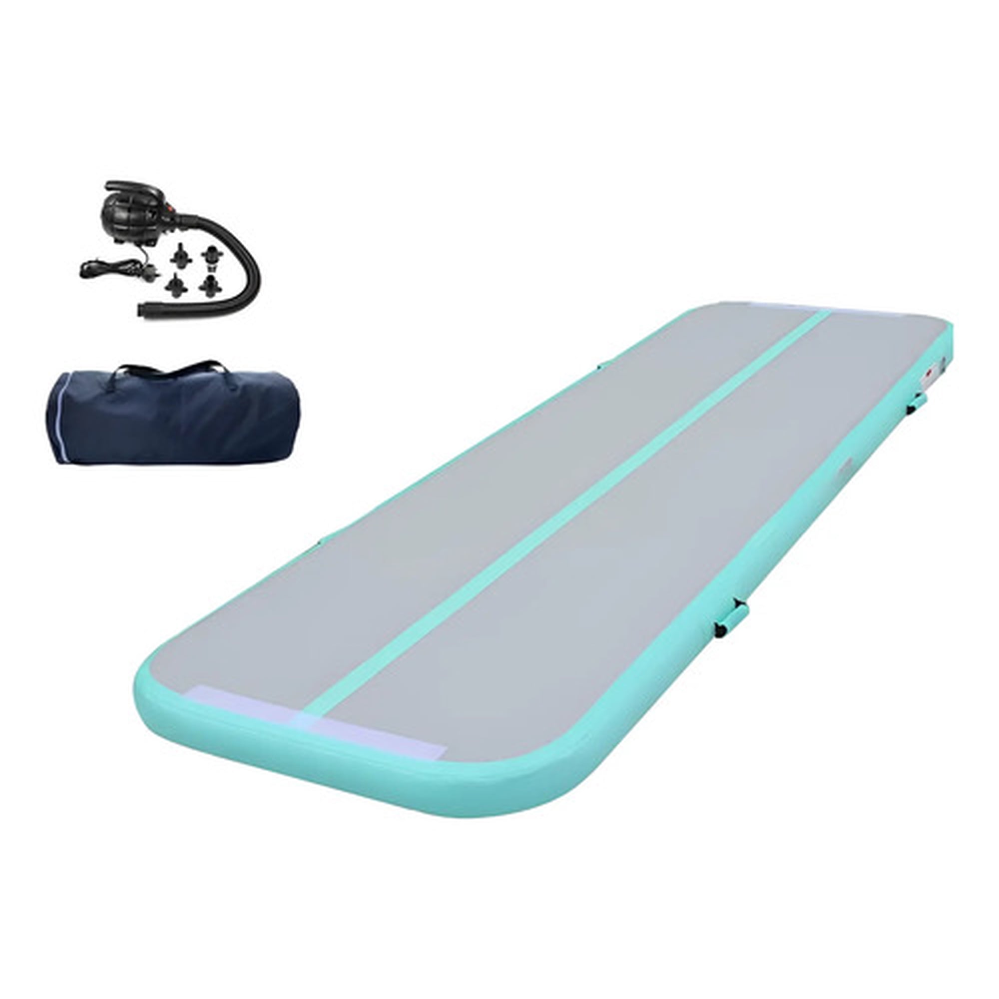 Marca - Colchoneta Inflable Airtrack 4x1mx20cm Con Bolso Y Bomba Celeste