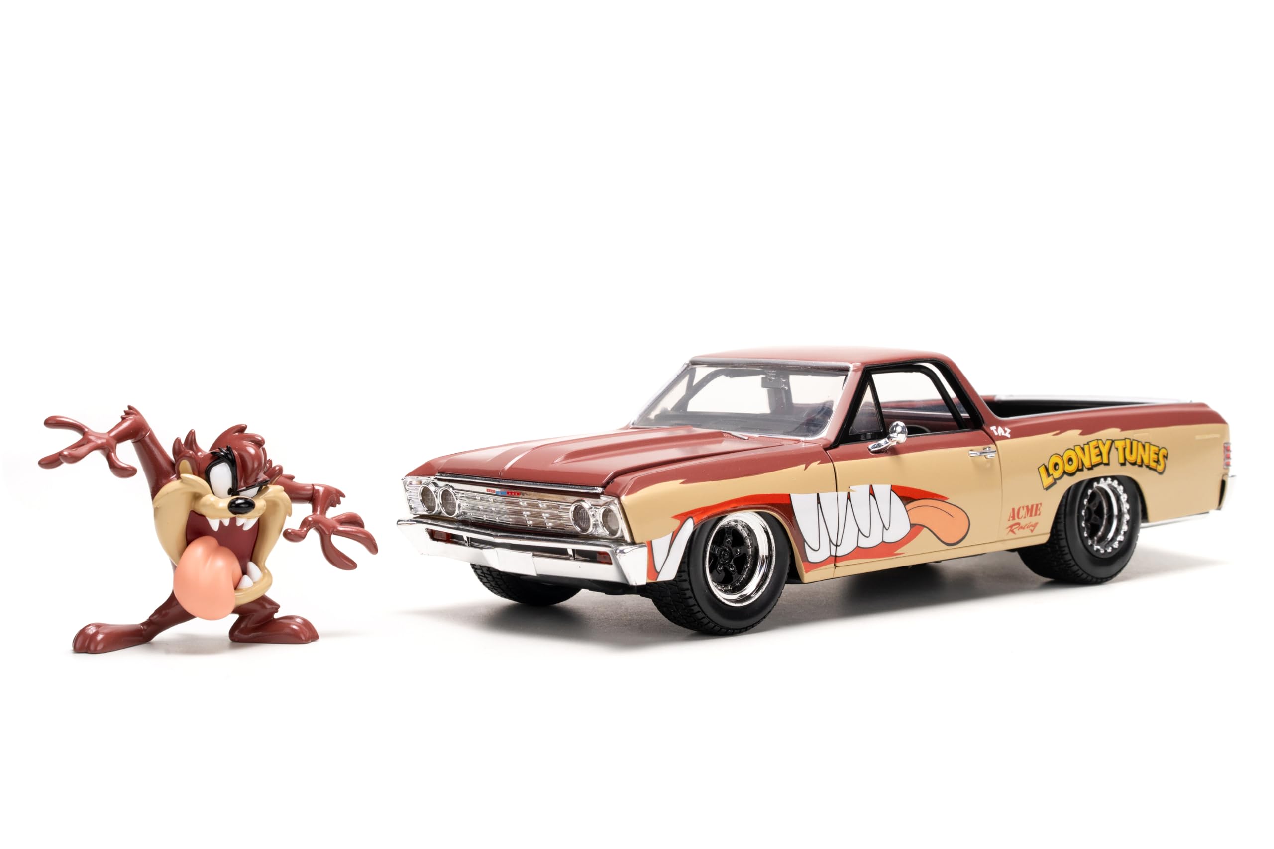 Coche De Juguete Jada Toys Looney Tunes 1967 Chevy El Camino 1:24 Amarillo