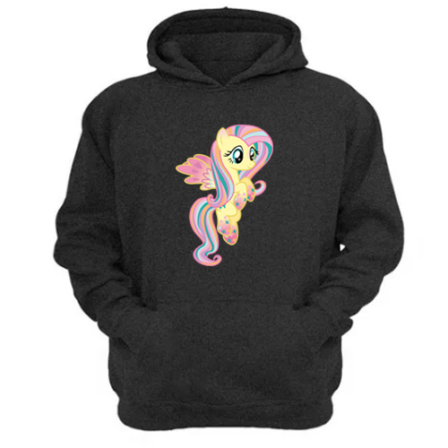 Genérico - Polerón Canguro Mi Pequeño Pony Gris Oscuro Talla S Unisex