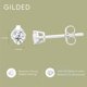 thumbnail image 4 of Pendiente GILDED 1/3 ct Diamante de Laboratorio Oro Blanco 10K, 4 of 8