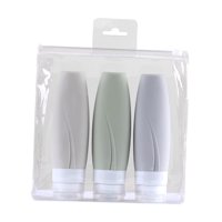 Ioensy - 3 Piezas Botellas De Viaje De Silicona Botella De Almacenamiento Para Crema Cosmética Hombres Mujeres Estilos B