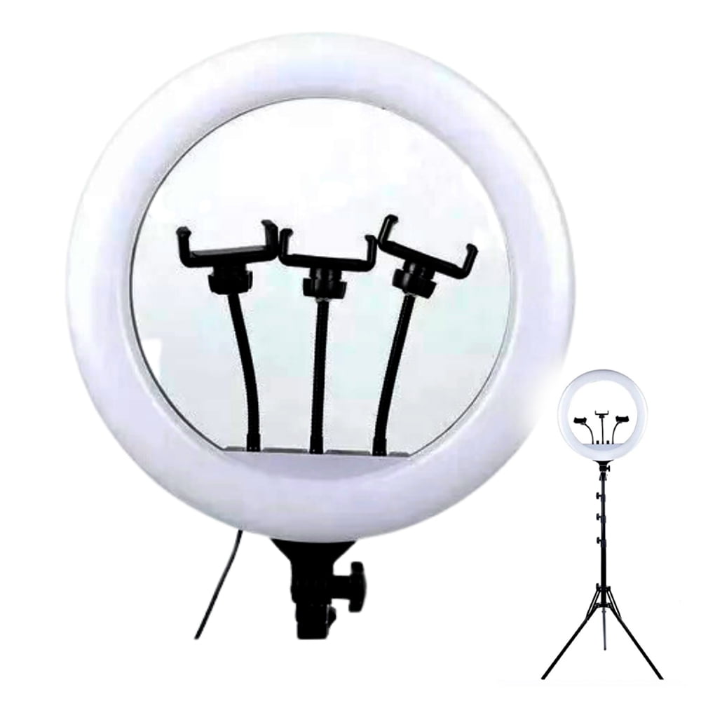 Irm - Aro De Luz Gigante Profesional 3 Soportes 56cm Con Tripode