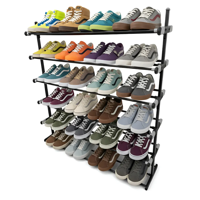 Zapatero Extensible 6 Niveles Simpel Altura Ajustable Negro