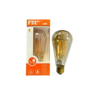 Pack X2 Ampolleta Led Vintage St64 Filamento 4W 2200K/E27 Forma De Pera Fsl