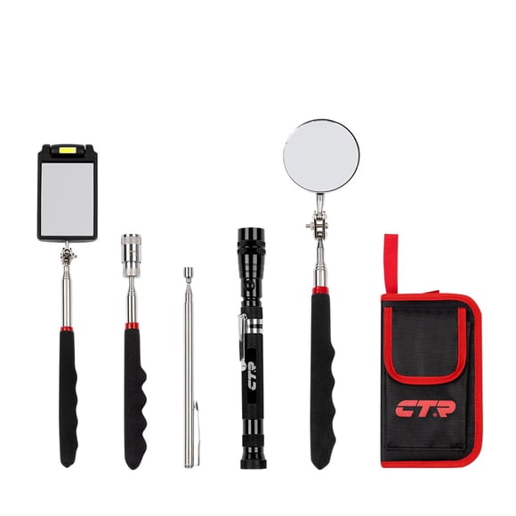 Juego de 5 piezas de herramienta magnética de extracción y espejo LED CTR