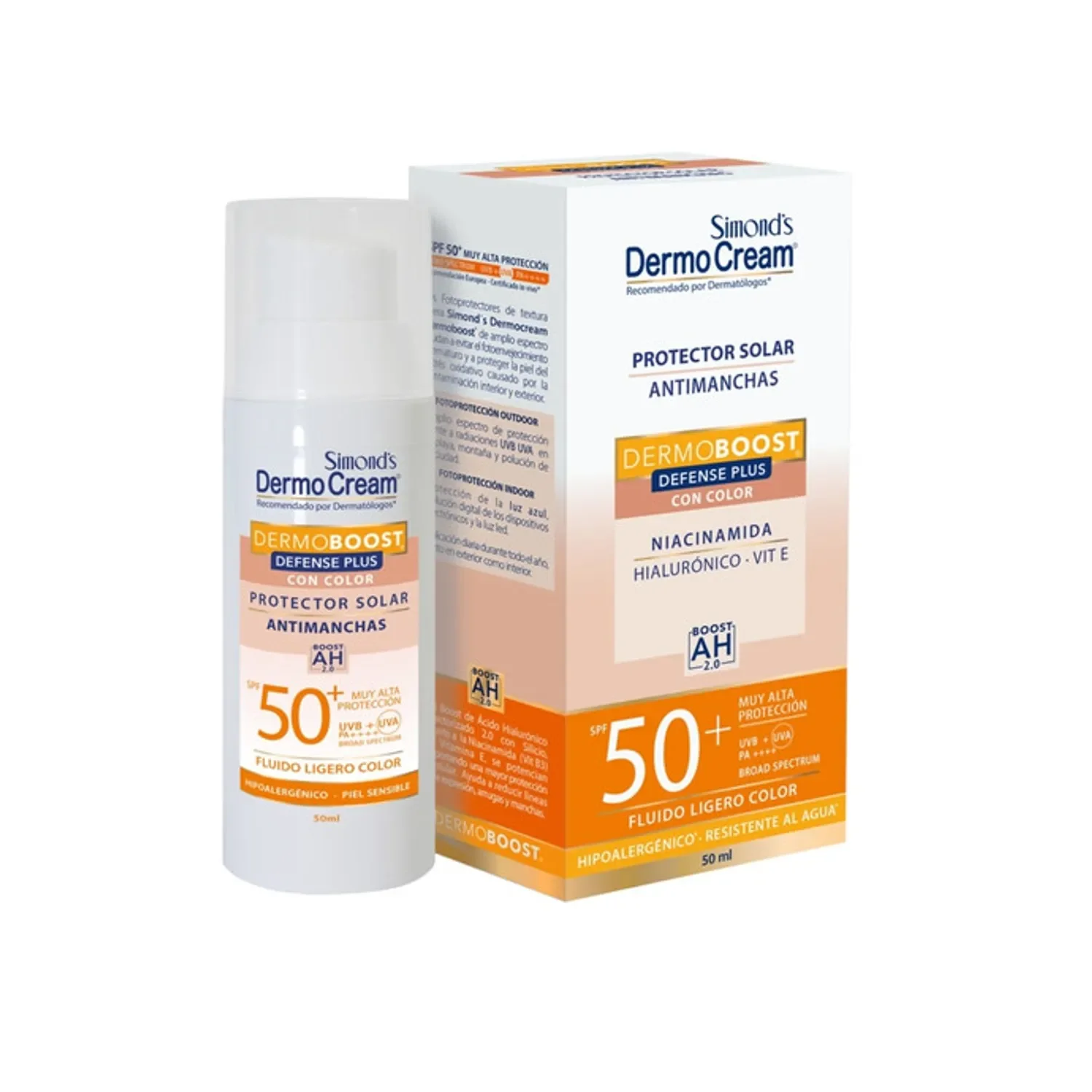 Protector Solar Defense Plus Spf 50+ Antimanchas Color 50 ml Simond’s