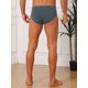 thumbnail image 3 of INSPIRE CHIC Ropa interior triangular para hombre de cintura media, transpirable, suave y cómoda, calzoncillos diarios 28 gris, 3 of 5